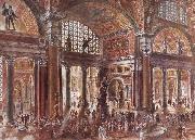 unknow artist Reconstruction of the Baths of Diocletian in Rome oil on canvas